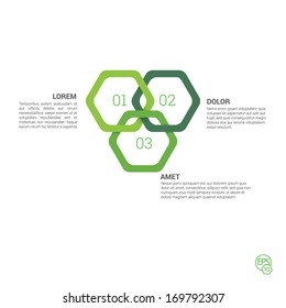 Vector design. Green edition of a 3d abstract geometric origami style rounded corner hexagon frame illustration for web site element, printed brochure or other medium of presentation. 