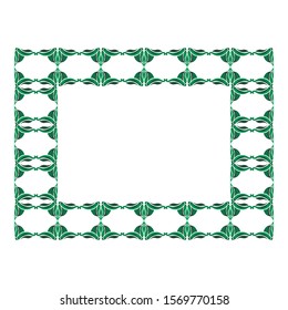 Vector Design of a Green Flower Box Frame with a Natural Theme