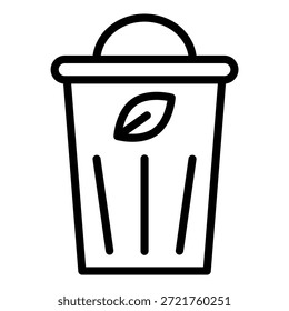 Estilo de icono de basura verde de diseño de Vector