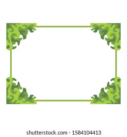 Vector Design of a Green Grass Ornament Frame with a Nature Theme