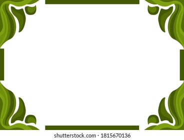 Vector Design of a Green Leaf Ornament with a Nature Theme
