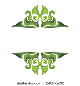 Vector Design of Green Leaf Ornaments