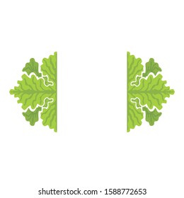 Vector Design of Green Leaf Ornaments