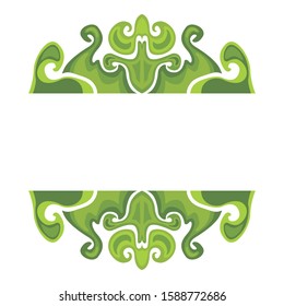 Vector Design of Green Leaf Ornaments