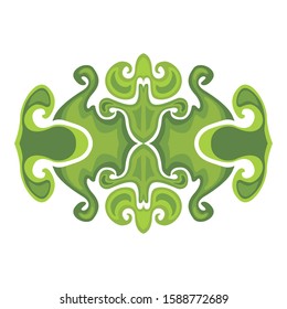 Vector Design of Green Leaf Ornaments