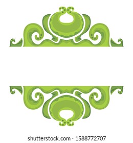 Vector Design of Green Leaf Ornaments