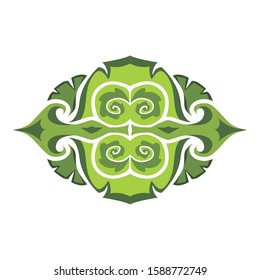 Vector Design of Green Leaf Ornaments