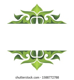 Vector Design of Green Leaf Ornaments