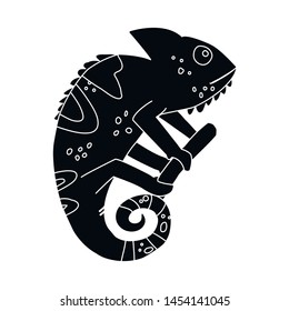 Vector design of green and lizard symbol. Collection of green and quirky stock vector illustration.