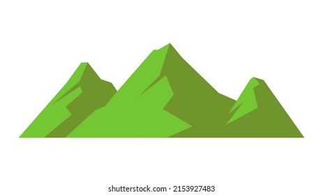 vector design, green mountain shape illustration