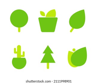 Vektordesign, grüne Pflanzengrafik