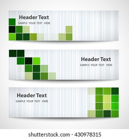 Vector design with green squares Banner backgrounds