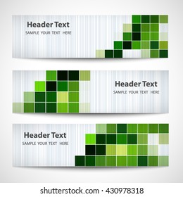 Vector design with green squares Banner backgrounds