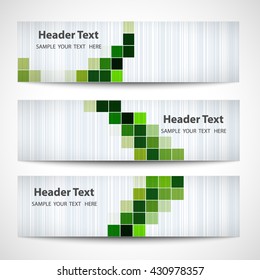 Vector design with green squares Banner backgrounds