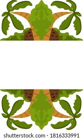 Vektordesign eines grünen Baum-Ornaments mit einem Naturthema