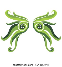 Vector Design of a Green Wood Box Frame with a Natural Theme