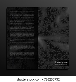 Vector design greeting card. Topographic artwork.