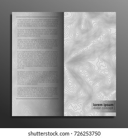 Vector design greeting card. Topographic artwork.