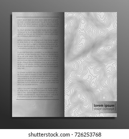 Vector design greeting card. Topographic artwork.