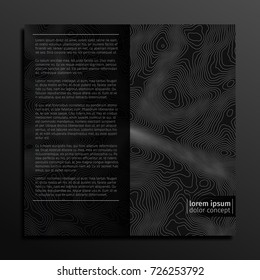 Vector design greeting card. Topographic artwork.