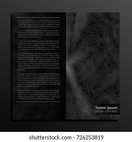 Vector design greeting card. Topographic artwork.