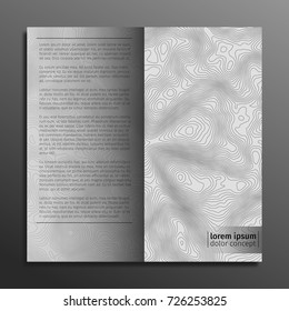 Vector design greeting card. Topographic artwork.