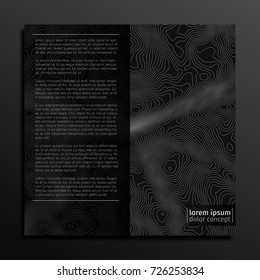 Vector design greeting card. Topographic artwork.