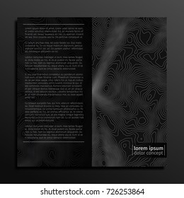 Vector design greeting card. Topographic artwork.