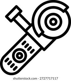 Estilo de icono de herramienta de amoladora de diseño de Vector