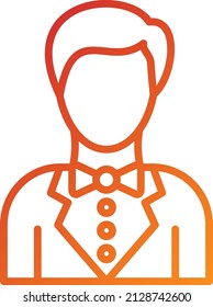 Estilo de icono de Groom de diseño de vectores