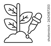 Vector design of growing plant