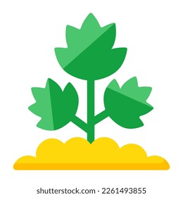 Vector design of growing plant, sprout icon 