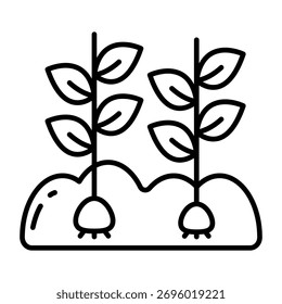 Diseño de Vector de planta en crecimiento, icono de brote 