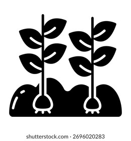 Diseño de Vector de planta en crecimiento, icono de brote 