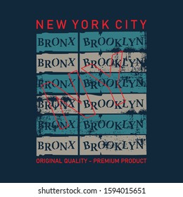 vector design grunge new york, typhography, vector illustration