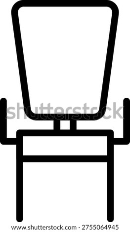 Vector Design Guest Chair Icon Style