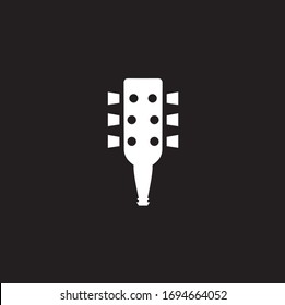 Diseño vectorial de un logotipo de botella de guitarra para entretenimiento en un café o restaurante