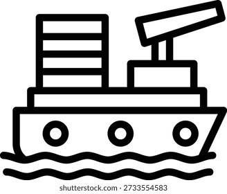 Estilo de ícone de Gunboat de design de vetor