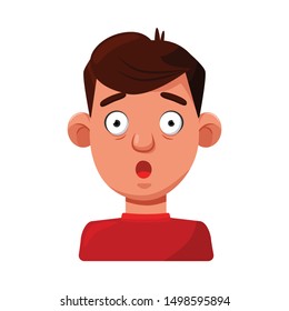 Vector design of guy and fright logo. Collection of guy and surprise stock vector illustration.