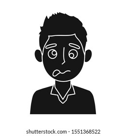 Vector design of guy and laugh icon. Set of guy and funny stock vector illustration.