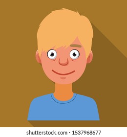 Vector design of guy and smile logo. Web element of guy and laugh vector icon for stock.