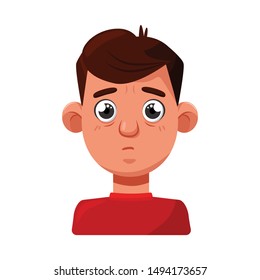 Vector design of guy and surprised symbol. Set of guy and emotion stock symbol for web.