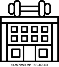 Estilo de icono del Gimnasio de diseño de vectores