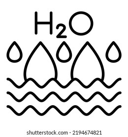 Vector Design H2O Icon Style