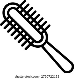 Estilo del icono del cepillo del pelo del diseño del Vector