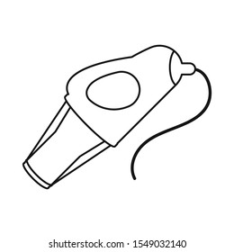 Vector design of hairdryer and dryer sign. Web element of hairdryer and automobile stock vector illustration.