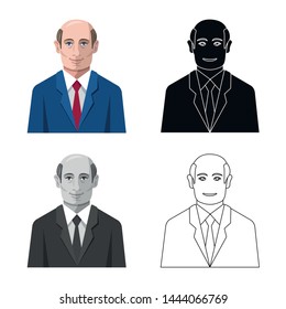 Vector design of hairstyle and profession icon. Set of hairstyle and character vector icon for stock.