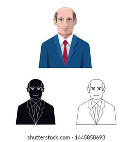 Vector design of hairstyle and profession logo. Collection of hairstyle and character stock vector illustration.