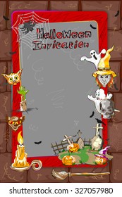Vector design of Halloween greeting background