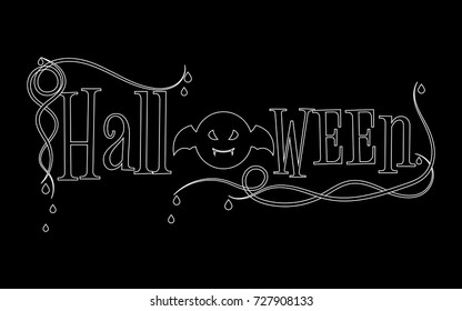 Vector Design with Halloween Lettering.